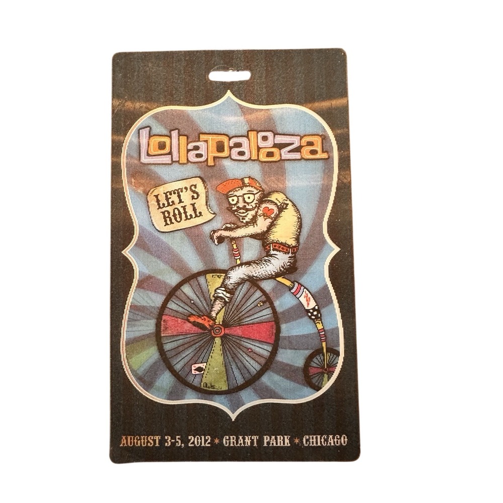 Lollapalooza 2012 Festival Pass Chicago Grant Park Excellent Lineup Laminate